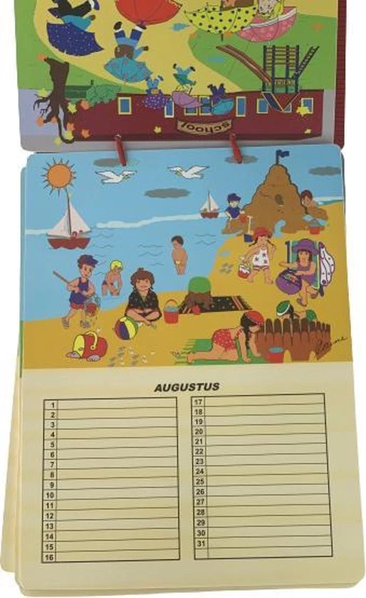 Charl's Toys Houten Kalender 6 Delig - Kinderkalender 4 Seizoenen - Maak Je Eigen Kalender - Afbeelding 4
