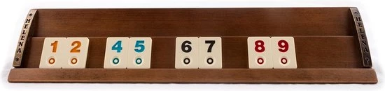 Helena Wood Art Handgemaakte Rummy Speelset - Okey - 100% Hout - Luxe Uitgave - Inclusief Tas - Rummi - Afbeelding 3