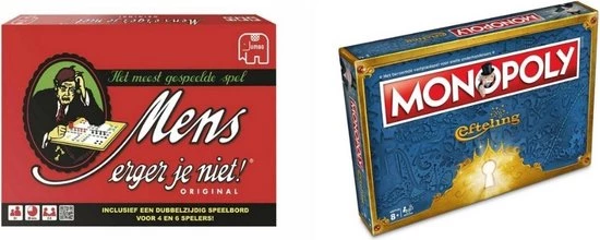 Hasbro Spellenbundel - 2 Stuks - Mens Erger Je Niet & Monopoly Efteling