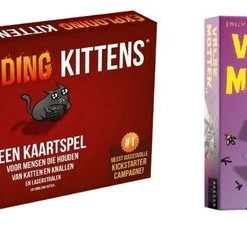 999 Games Spellenbundel - Kaartspel - 2 Stuks - Exploding Kittens & Valse Motten