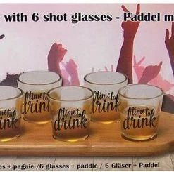 Oneiro’s Luxe Peddel Met 6 Shotglazen - Zomer – Reizen – Vliegtuig – Spelletjes – Spellen – Reisspellen