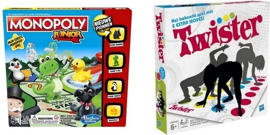Hasbro Spellenbundel - 2 Stuks - Monopoly Junior & Twister