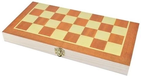 MLDH Schaakspel Hout - Inklapbaar Schaakspel - 28 X 28cm - Reis Schaakbord Met Schaakstukken - Schaakspellen Opvouwbaar - 28 X 28cm - Afbeelding 2
