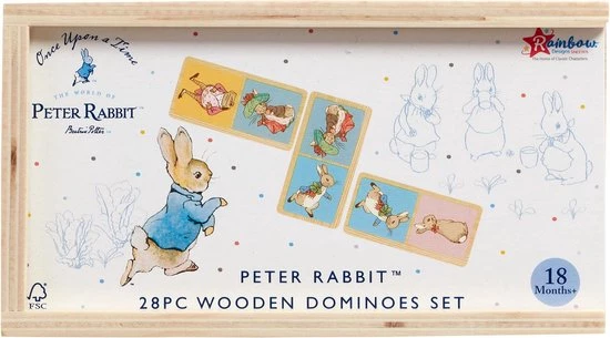 Rainbow Designs Peter Rabbit Domino Spel Hout
