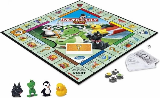 Hasbro Spellenbundel - 2 Stuks - Monopoly Junior & Mens Erger Je Niet - Afbeelding 3