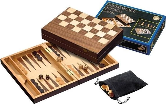 Philos Schaak/Backgammon Kassette Veld 32 Mm, Koningshoogte 65 Mm