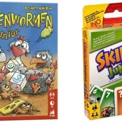 999 Games Spellenbundel - 2 Stuks - Regenwormen Junior & Skip-Bo Junior