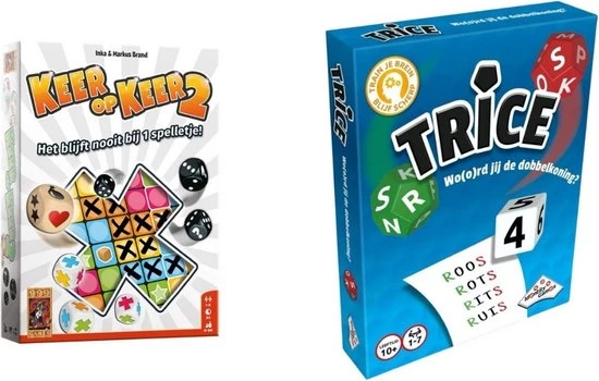 Merkloos Spellenbundel - 2 Stuks - Keer Op Keer 2s & Trice