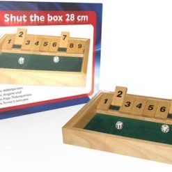 Hot Games Shut The Box Klein 9 Cijfers 28x20x3cm Hout