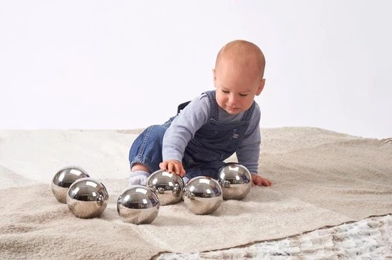 TickIT Sensorische Mysterieuze Reflectie Ballen Met Geluid - Set Van 6 - Afbeelding 4