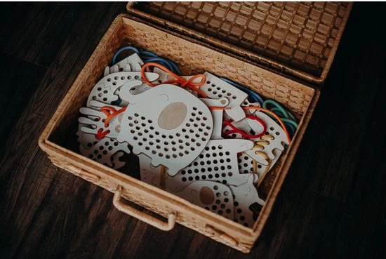 Milan Toys Inrijgplank Hout | Jack De Walvis | Educatief Montessori Speelgoed | Milintoys | Thuismusje - Afbeelding 4