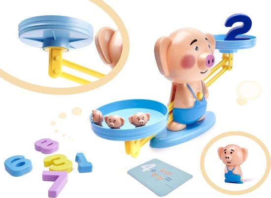 Balano Reken Weegschaal - Reken Balans Spel - Thema Varken - Educatief Spel - Leren Rekenen - Afbeelding 8