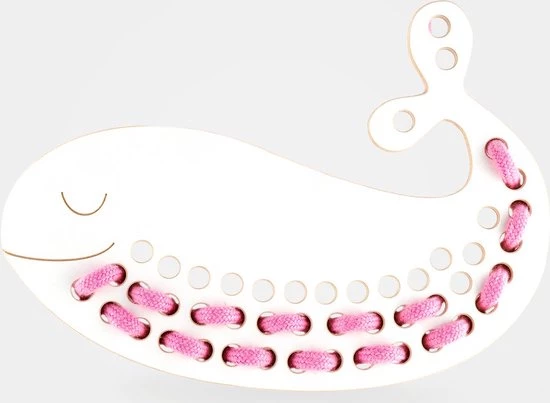 Milan Toys Inrijgplank Hout | Jack De Walvis | Educatief Montessori Speelgoed | Milintoys | Thuismusje - Afbeelding 5