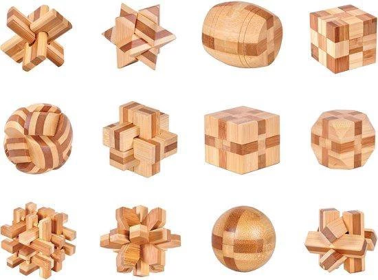 DW4Trading 3D Bamboo Puzzel Kubus 1 - Afbeelding 2