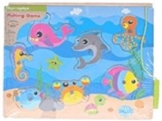 2-Play Visspel Houten Hengelspel 30x22,5 Cm