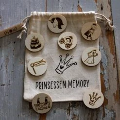 Merkloos Memory - Prinsessen - Hout Handgemaakt