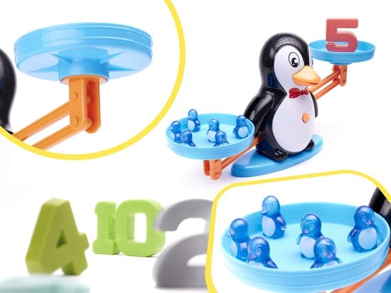 Merkloos Reken Weegschaal - Reken Balans Spel - Thema Pingu N - Educatief Spel - Leren Rekenen - Afbeelding 3
