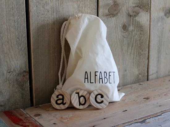 Merkloos Letters Leren - Houten Speelgoed - Educatief Speelgoed - Alfabet - Afbeelding 2