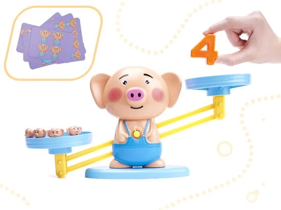 Balano Reken Weegschaal - Reken Balans Spel - Thema Varken - Educatief Spel - Leren Rekenen - Afbeelding 7
