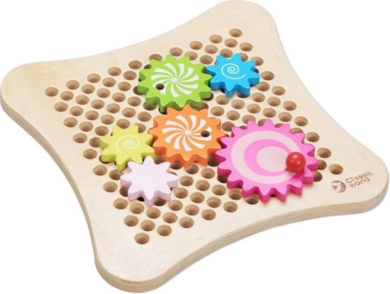 Classic World KLASSIEKE WERELD Arcadespel Montessori-tandwielen - Afbeelding 3