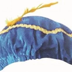 Basic Pieten Baret Met Veer Roze