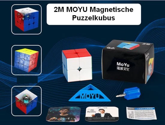 2x2 MOYU Magnetische Puzzelkubus - SpeedCube Zonder Stickers - Licht En Soepel Voor Wedstrijden - Sale!