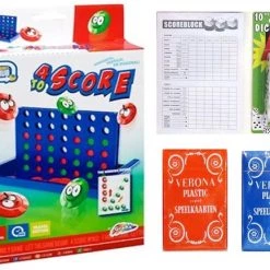 Merkloos Vakantie Reis Spelletjes Pakket. Spel 4 Op 1 Rij Reis Editie Yatzee Score Kaarten 10 Dobbelstenen 2 Pakken Speelkaarten.