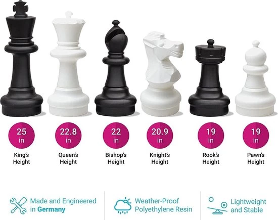 Engelhart Schaken Tuin Groot - 64 Cm - Afbeelding 2
