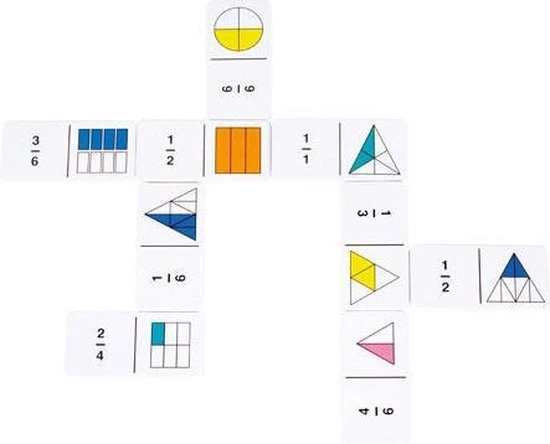 Learning Resources Rainbow Fraction Dominoes / Breuken Domino - Afbeelding 2