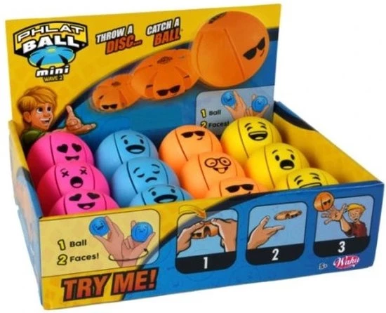 Goliath Phlatball Mini Wave 2 Smiley 7.5cm 1 Stuk Assorti