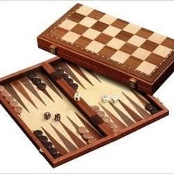 Philos Schaak/Dam/Backgammon Kassette Veld 43 Mm, Koningshoogte 75 Mm Magnetisch
