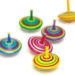 Small Foot Company Small Foot - Wooden Spinning Top Striped