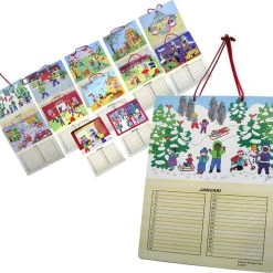 Charl's Toys Houten Kalender 6 Delig - Kinderkalender 4 Seizoenen - Maak Je Eigen Kalender