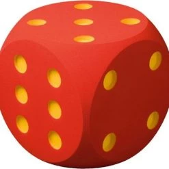 Volley Foam Dobbelsteen | 16x16x16 Cm | Schuimstof Dobbelsteen | Rood
