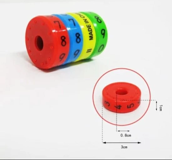 ZaciaToys Magnetische Rekencirkels 3 Stuks - Rekencilinders - Draai Cilinder - Optellen - Vermenigvuldigen - Delen - Aftrekken - Rekenspel - Ronddraaiende Cijfers - Educatieve Spellen - Kinderspellen - Educatief Speelgoed Rekenen - Afbeelding 4