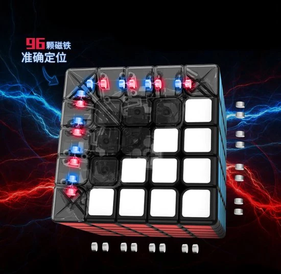 MoYu Aochuang WR M 5x5 Speedcube - Magnetisch - Stickerless - Professionele Draai Puzzel Kubus - Afbeelding 21