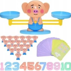 Mivida - Educatief Speelgoed - Leren Rekenen - Verschillende Levels - Spelend Leren - Tellen - Varken - Piggy Balance - Vanaf 3 Jaar - Montessori Speelgoed - Evenwicht - Leerzaam - Wiskunde