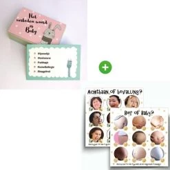 The Silly Giraffe Babyshower Spelletjes: "Het Verboden Woord Is Baby" En "Bier Of Baby"- Babyshower Invulkaarten - Babyshowerspel