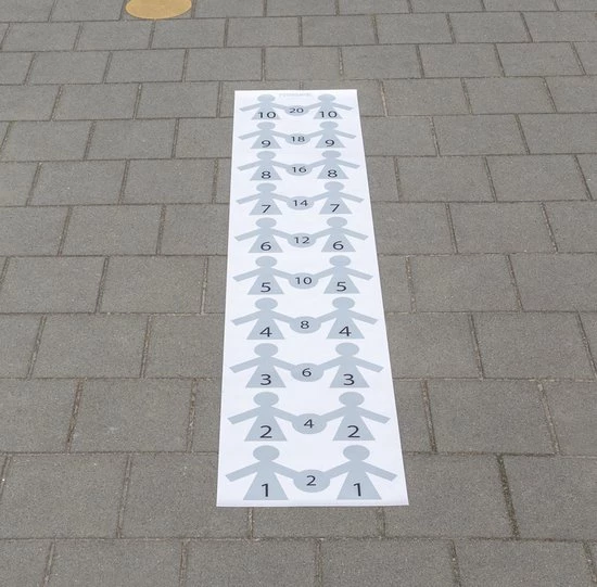 Powerspel - Leermat Tweelingsommen - Bewegend Leren - Rekenen - Spelend Leren - Buitenonderwijs - Leermat - Actief Leren - Materiaal - Basisonderwijs - Educatief - Groep 3 - Dubbelsommen - Afbeelding 2