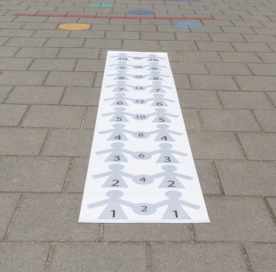 Powerspel - Leermat Tweelingsommen - Bewegend Leren - Rekenen - Spelend Leren - Buitenonderwijs - Leermat - Actief Leren - Materiaal - Basisonderwijs - Educatief - Groep 3 - Dubbelsommen