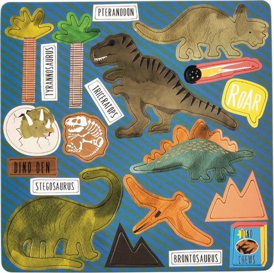 Floss & Rock Spelletjesdoos Dinosaurus 4-in-1 - 19,5 X 19,5 Cm - Afbeelding 3