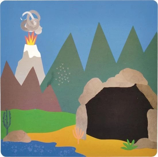 Floss & Rock Spelletjesdoos Dinosaurus 4-in-1 - 19,5 X 19,5 Cm - Afbeelding 5