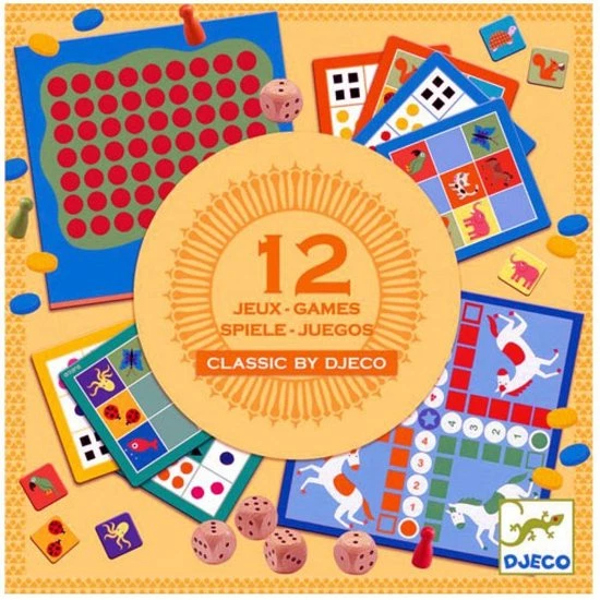 Djeco - Classic Box - 12 Spellen - 4+