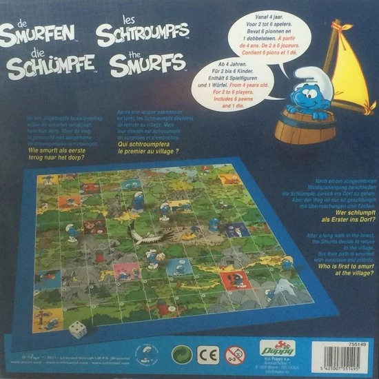 De Smurfen Smurfen Smurfen Bordspel Voor 2-6 Spelers - Afbeelding 4
