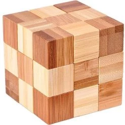 DW4Trading 3D Bamboo Puzzel Kubus 1