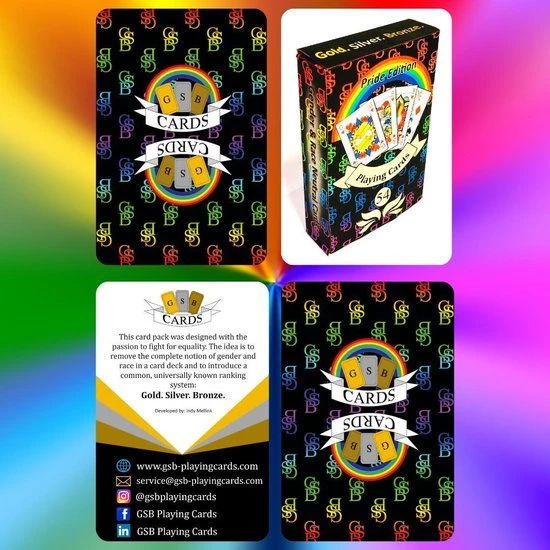 GSB Genderneutrale Speelkaarten - Pride Editie - Bridge Formaat - Afbeelding 5