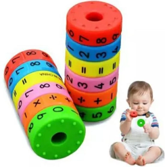ZaciaToys Magnetische Rekencirkels 3 Stuks - Rekencilinders - Draai Cilinder - Optellen - Vermenigvuldigen - Delen - Aftrekken - Rekenspel - Ronddraaiende Cijfers - Educatieve Spellen - Kinderspellen - Educatief Speelgoed Rekenen - Afbeelding 6