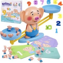 Balano Reken Weegschaal - Reken Balans Spel - Thema Varken - Educatief Spel - Leren Rekenen