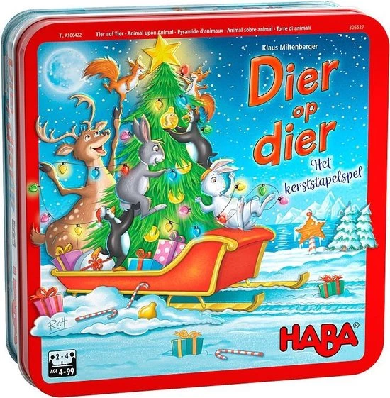 Haba - Haba Dier Op Dier Het Kerststapelspel
