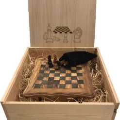 Olijfolie & Honing Schaakbord Met Geschenkverpakking